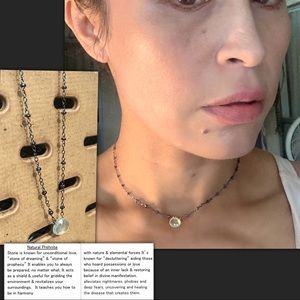 Prehnite Sterling Silver Healing Necklace